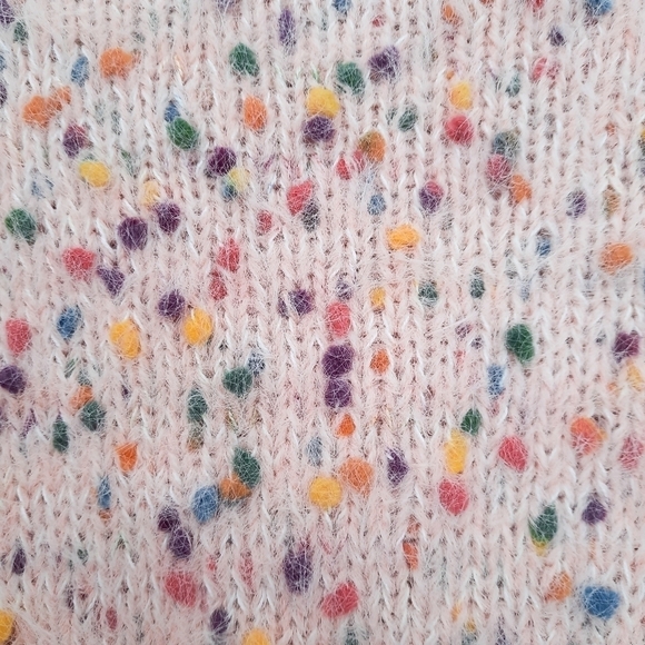 MAIN STRIP PINK RAINBOW FLECK SWEATER S - Picture 4 of 5